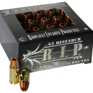 Authentic G2 Research R.I.P. 9mm Luger Ammo 92 Grain G2 R.I.P. Fragmenting Hollow Point Lead Free Box of 100 rounds - Ammunition - Glock Switch Kit